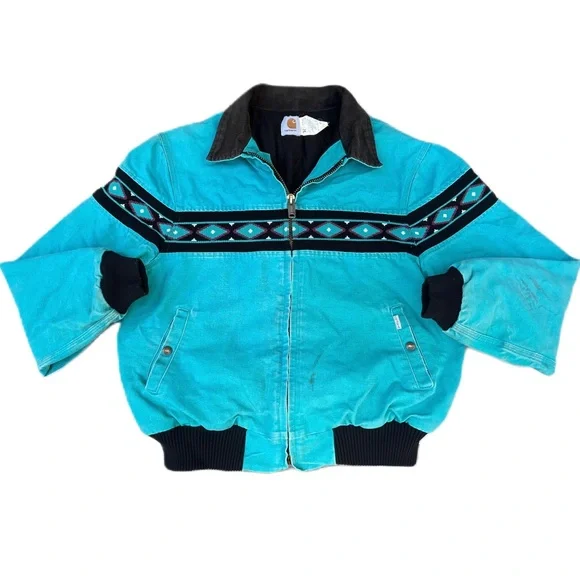 Carhartt ターコイズ ジップアップジャケット